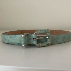 TALBOTS Genuine Leather Mint Green Belt